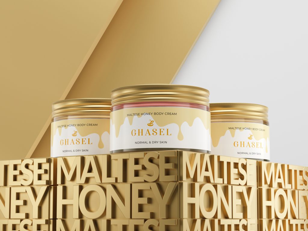GHASEL Crème pour le corps au miel de Malte